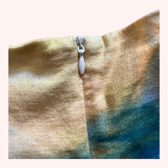 Adrienne Landau Blue Yellow Watercolor Wide Leg Pant Set NWOT Size S Resort - Picture 8 of 15